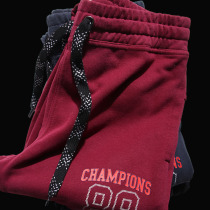 Simple printed pants foreign trade Mens daily single-cut tail goods sports leisure ring cotton small feet nine-point guard pants