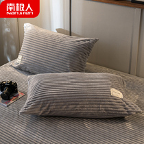 Antarctic winter coral flu pillowcase magic fluch glove thickened heating pillowcase single pillow set