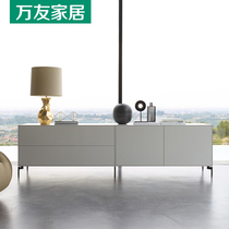 Italian Minimalist TV Cabinet Composition Light Lavish Baking Lacquered Ground Cabinet Modern Minima Living Room Cabinet High Foot Lockers Custom