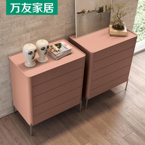 Willpower light and luxurious five bucket cabinet minimalist modern bedroom wall sideboard Minimalist Baking Lacquered Four Bucket Chest of drawers Chest Closet Customize