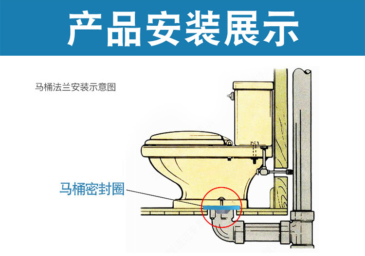马桶法兰密封圈防臭加厚垫圈坐厕座便器通用防渗漏底盘下水配件_双氙