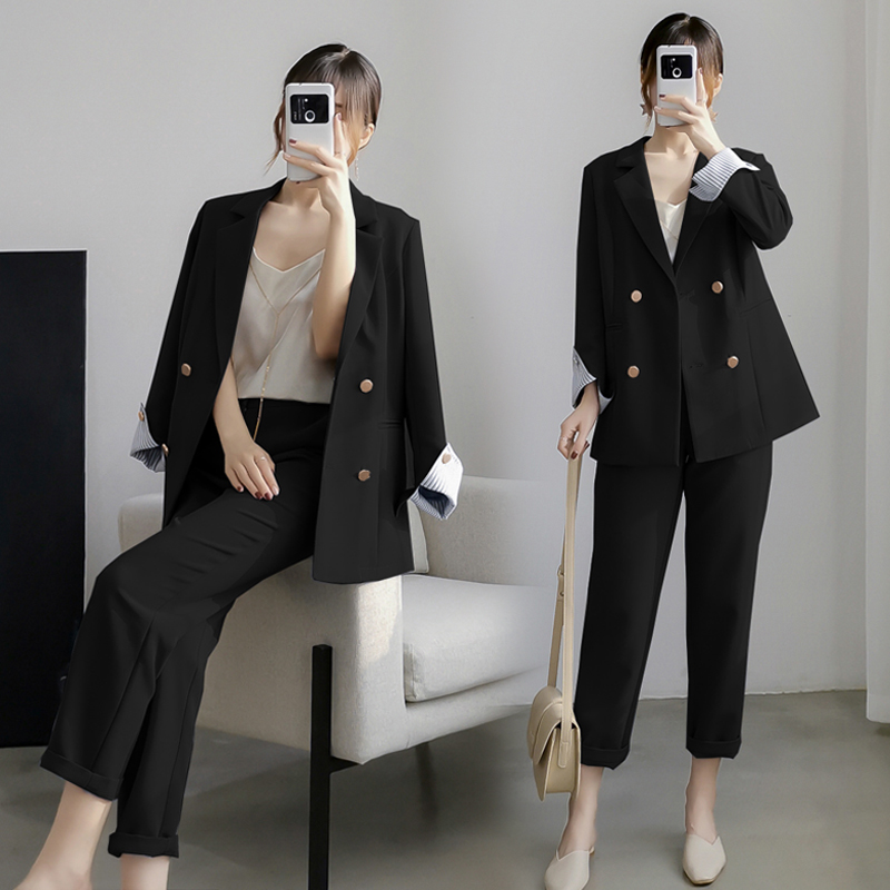 Autumn large size women's clothing fat sister fashion formal wear professional small suit suit fat MM age reduction and thin OL wind suit