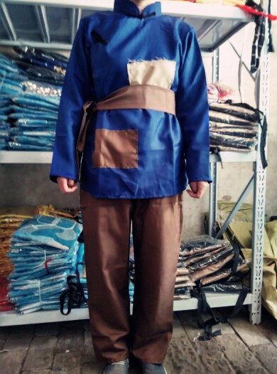 古装难民白毛女喜儿杨白劳演出服装农民群众演员男乞丐舞台服表演