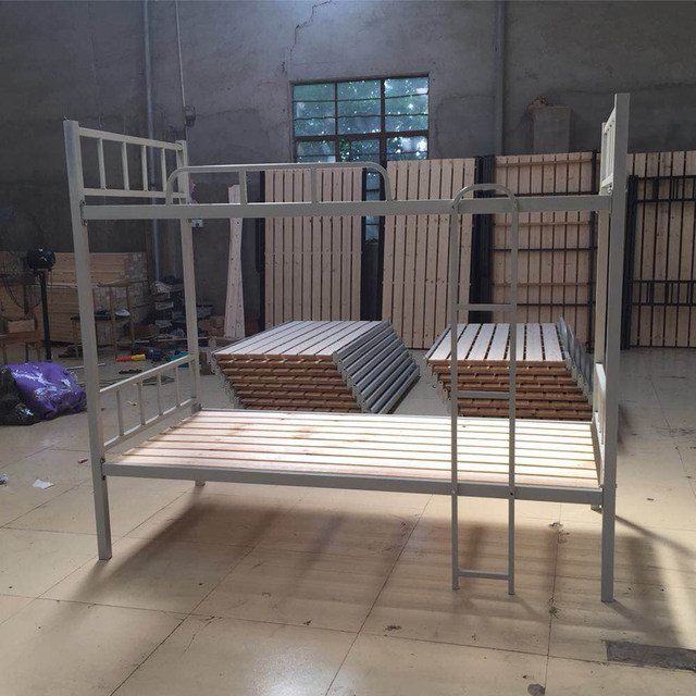 Shanghai Bunk Bunk Iron Frame Bed Double Decker Iron Bed High and Low Bed Staff Dormitory Bed Iron Double Bed Student Apartment Bed