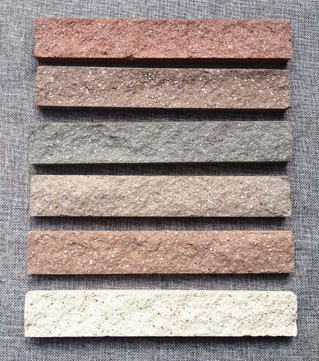 豪山外墙砖瓷砖墙砖 通体砖别墅砖 劈开岩石砖 线石外墙砖40×250