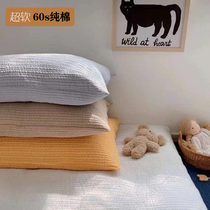 60s Pure Cotton Clip Cotton Pillowcase Pure Color Adult Pillow Headgear Full Cotton Quilted Child Small Pillowcase Single Pair Shooting 2