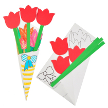 Xibao tulip bouquet Teachers Day gift kindergarten children handmade DIY painting coloring material package