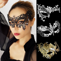 Xibao metal mask half face wrought iron gold and silver hollow sexy Christmas masquerade party performance bar accessories