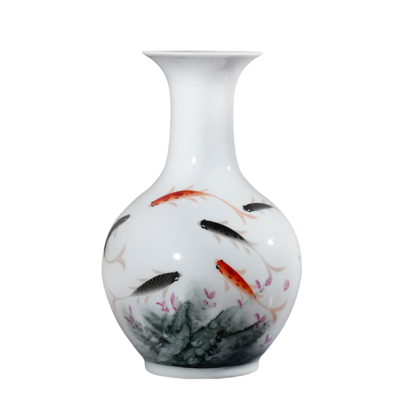 Jingdezhen ceramics vase furnishing articles sitting room flower arranging famous hand - made pastel TV ark, of Chinese style household ornaments
