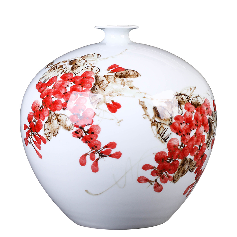 Famous master of jingdezhen ceramics hand - made vases, flower arranging new Chinese style household adornment handicraft furnishing articles sitting room