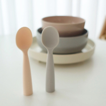 miniware baby spoon baby silicone soft spoon newborn baby food supplement spoon non-slip learning eating training spoon