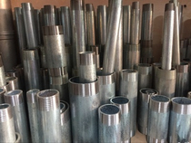 Double-head wire water pipe joint DN32 pipe outer wire 5cm 10cm 20cm 30cm galvanized pipe wire inbetween 1 2 inches