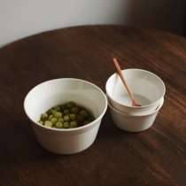 Time collection Camus say pure white wide side bowl ceramic rice bowl noodle bowl salad bowl fruit bowl