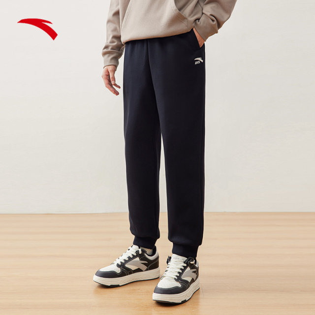 ANTA Sports Pants Men's Pants Summer 2024 New Pants Knitted Men's Sweatpants Men's Leg-tie Thin Trousers Men's