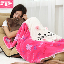 Flannel thickened pillow quilt dual-use office lunch break blanket Air conditioning quilt Car sofa cushion Pillow quilt