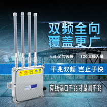 Gigabit outdoor base station dual-band wireless AP high-power omnidirectional WiFi rural outdoor Villa MESH wireless networking