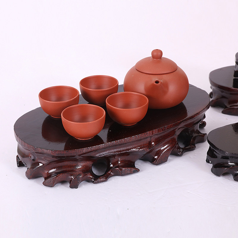 red solid wood stone base with jade stone shelf ornaments buddha statues can be grooved flower bonsai root carving wooden pallet ra