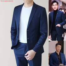 Mens suit spring thin business leisure Korean trend slim handsome Huang Jingyu handsome suit jacket men