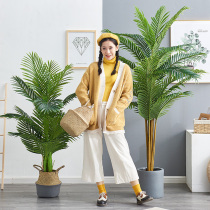 Large living room floor fake sunflower tree bonsai ornaments simulation plant decoration interior green plant fake flower potted decoration