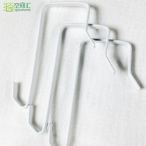 Punch-free simple adhesive hook flat wire adhesive hook door rear storage hanging bag no trace adhesive hook 3 5 to 4CM thickness door Universal