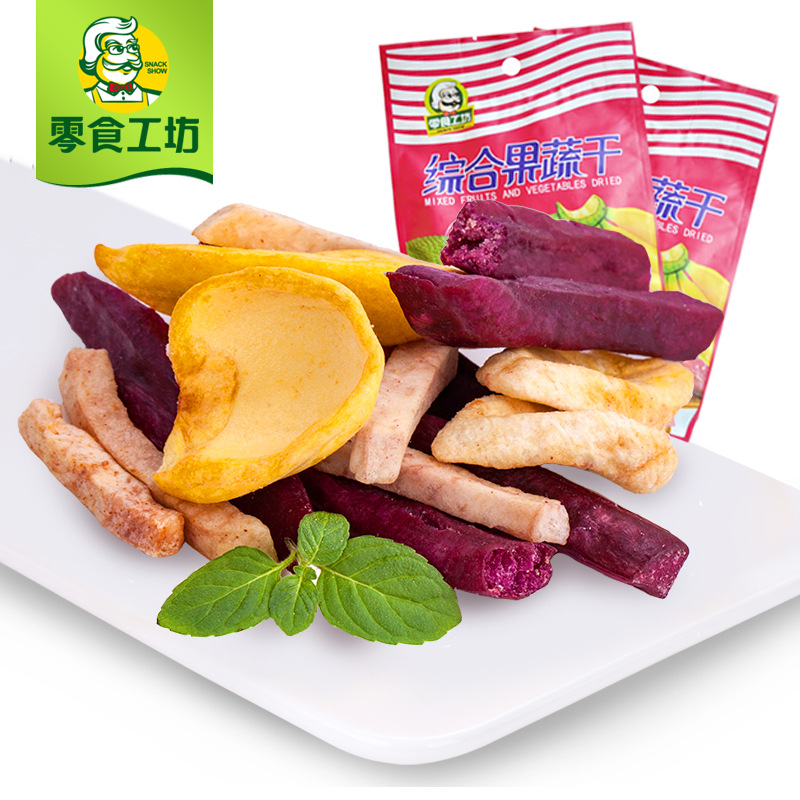 零食工坊综合果蔬干混合蔬菜水果干孕妇什锦果干零食品100g*2袋产品展示图5