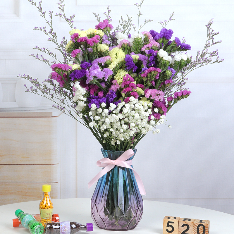 forget me not with vase dry flower bouquet natural flower daisy sky star small fresh home furnishing decoration