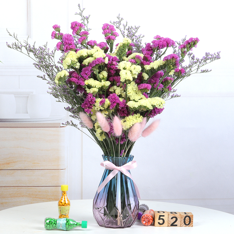 forget me not with vase dry flower bouquet natural flower daisy sky star small fresh home furnishing decoration