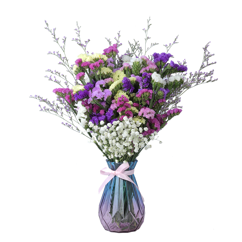 forget me not with vase dry flower bouquet natural flower daisy sky star small fresh home furnishing decoration