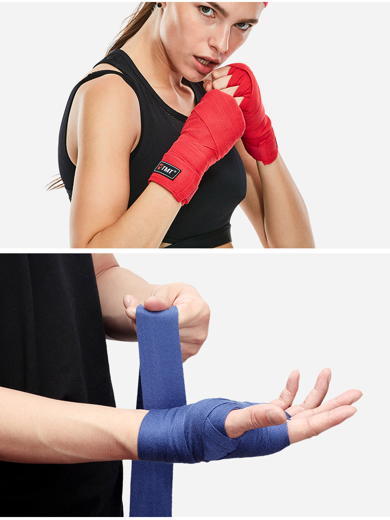 tmt棉质拳击绷带散打缠手带沙袋护手搏击泰拳绑手带格斗5米