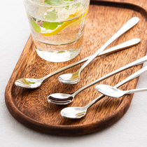 Creative simple stainless steel long handle spoon summer cold drink spoon coffee spoon ice spoon