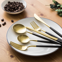 Golden in Red Portugal 304 knife and fork chopsticks set West meal steak knife and fork two pieces set three pieces