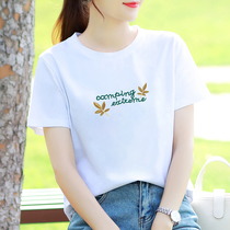 White Pure Cotton Short Sleeve T-shirt Women's Summer Clothing 2022 New Loose Fashion Summer Women's Design Tops