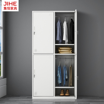 Four-door locker office dormitory School iron sheet 4-door Cabinet worker cabinet with lock storage locker storage locker change wardrobe