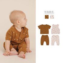 UK NEXT Child clothing Europe and America Summer baby Pure cotton cloth Baby Bodot suit 2 sets of light and thin men and women