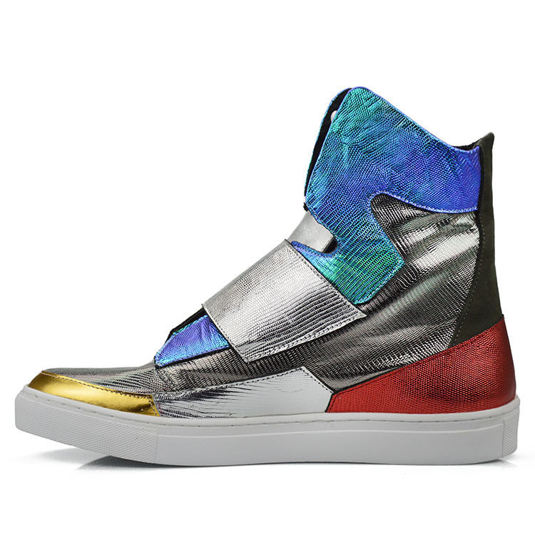 韩版时尚潮流男士高帮男鞋个性嘻哈街舞跳舞鞋子男歌手dj演出鞋潮