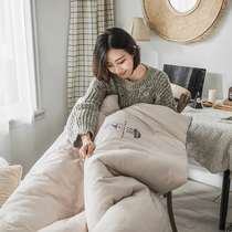 Simple soybean autumn and winter quilt warm double thick cotton quilt core single fiber quilt cotton fabric spring and autumn bedding