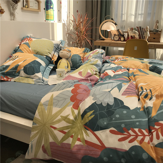 Ins American pastoral small floral leaves bed four-piece set of all cotton pure cotton B&B apartment supplies 1.5m1.8m
Ins American pastoral small floral leaves bed four-piece set of all cotton pure cotton B&B apartment supplies 1.5m1.8m