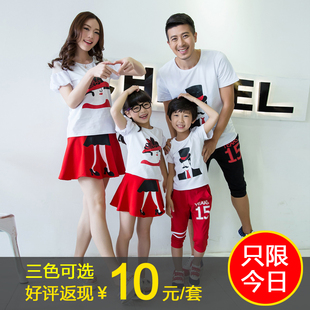 贝姬妮旗舰店亲子装夏装2015款潮女童公主裙夏连衣裙卡通一家三口母子装母女装 vellchnee/贝姬妮
