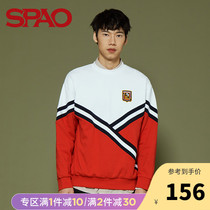 SPAO mens pullover color casual sweater spring new fashion trend Korean version SPMW94TH21
