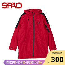 SPAO mens cotton coat 2021 new quilted jacket Korean version of cotton clothes medium-long coat clothes tide SPJP911H01