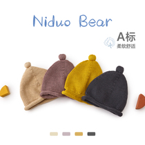 Nidal bear childrens hats spring and autumn wool hats autumn and winter baby hats cute super cute infants and women