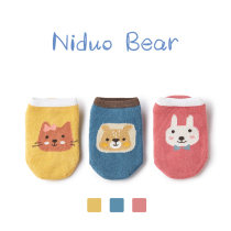 Nido bear baby floor socks non-slip and cool baby children learn step by foot socks thick bottom spring autumn and autumn