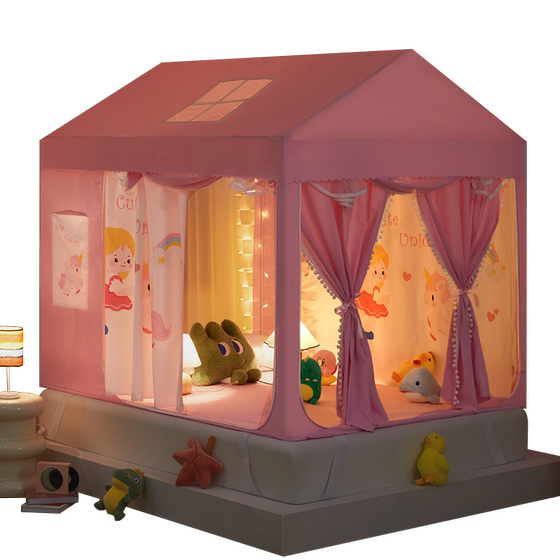 Children's mosquito net small house new style home bedroom baby baby full bottom anti-fall shading bed tent yurt Children's mosquito net small house new style home bedroom baby baby full bottom anti-fall shading bed tent yurt