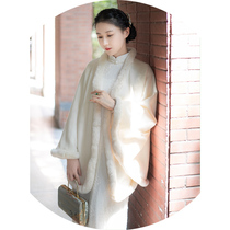Xiao Gongzi) Qianshan Snow) retro Republic of China wind autumn and winter New wool Rex rabbit hair shawl coat warm WJ105