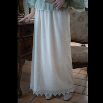 Xiaogong) coconut) Autumn and winter new retro literature and art wild thin and high straight skirt knitted crochet