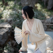 Xiaogong) Qinghuan)Chinese loose bathrobe knitted cardigan Early spring casual wild sweater jacket WJ91