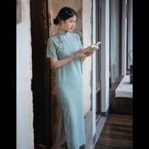 (Welfare section)flowing silk)retro Republic of China style young loose-fitting cheongsam dress LY283