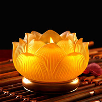 Yuantong Buddha Taiwan glass ghee lamp holder Lamp holder for Buddha Lotus candle holder for lamp Changming Lamp Buddhist Supplies