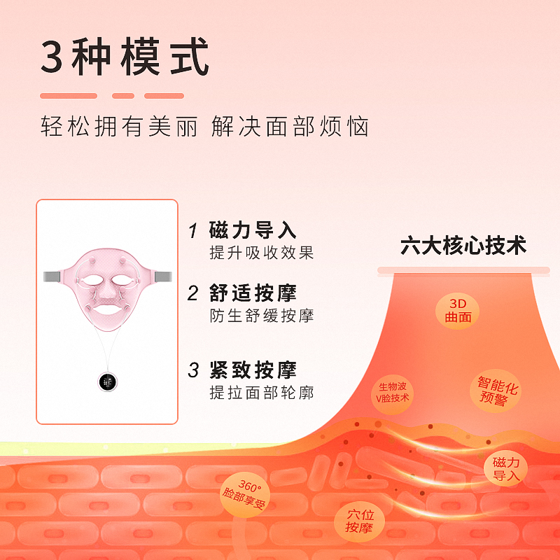 ameni’s new face  is imported into the beauty instrument  frequency conversion massage ems lifting v face home skin rejuvenation machine