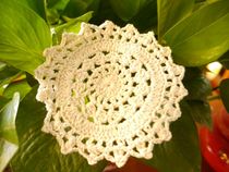 I love my house pure hand crochet hook Crochet Cotton Lace Hollowed-out Woven Disc Table Mat Beige White Color White Color White Color White Color White Color White Color White Color White Color White Color